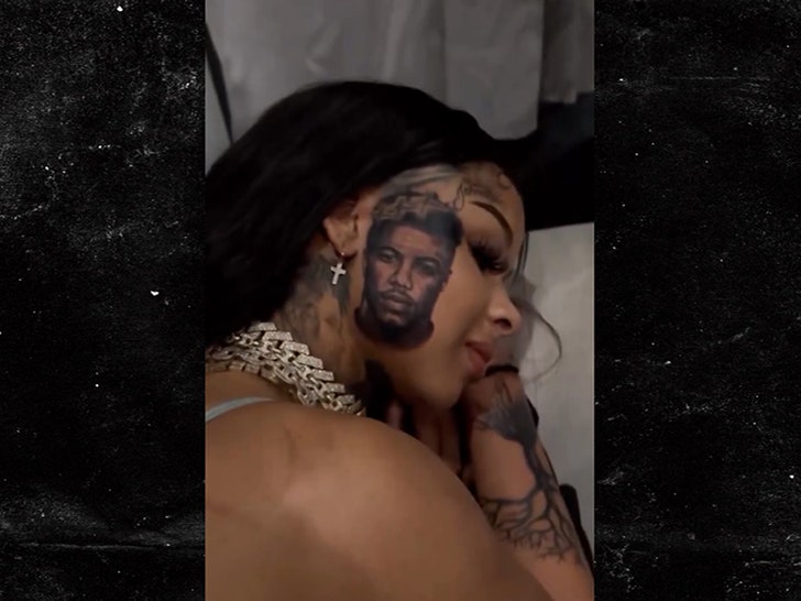 Rapper Chrisean Rock tattoos baby daddy Blueface