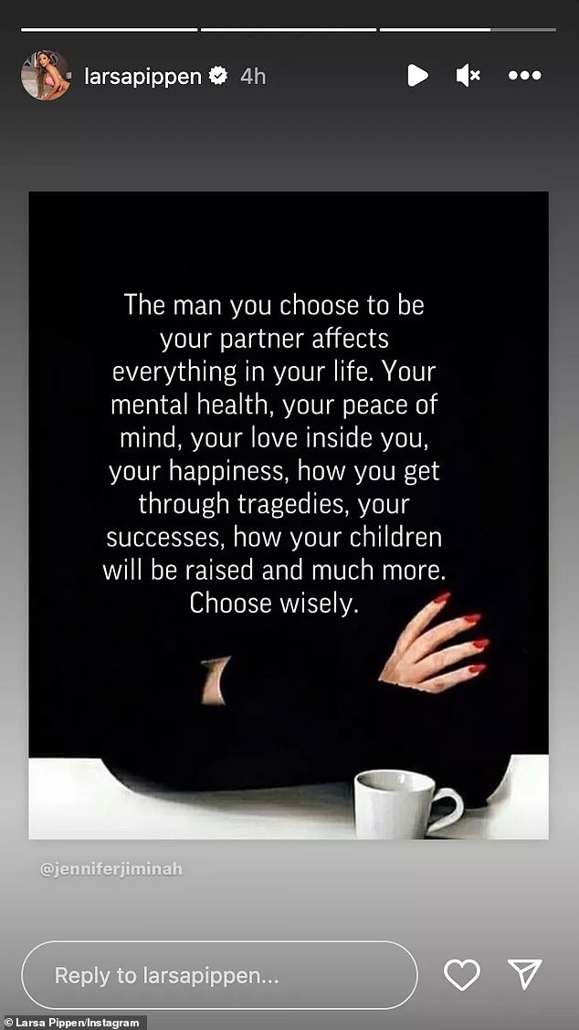 Larsa Pippen, 49, writes about choosing your partner